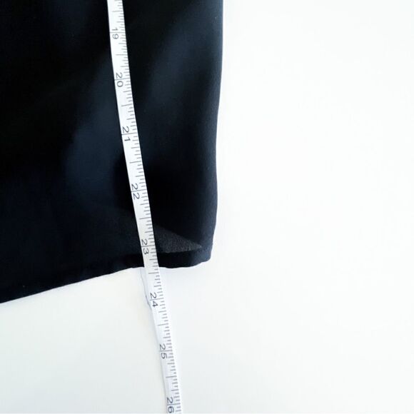 Sweet Rain Blouse Black Sleeveless Front Gold Zipper Women's M Semi-Sheer - Picture 6 of 6